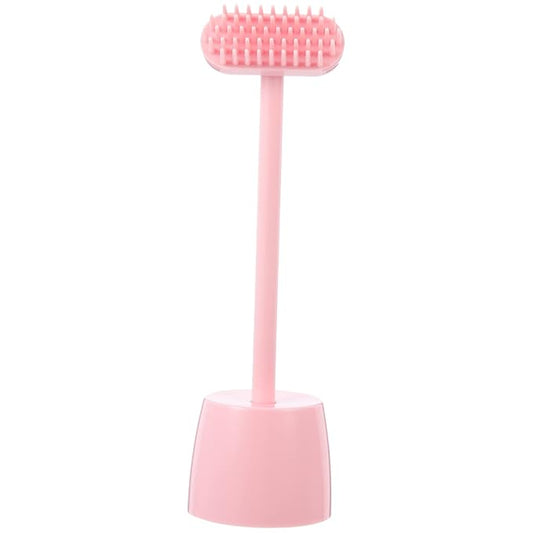 1pcs Cat Grooming Brush Multifunctional Cat Scratch Massage Tool for Self-grooming Safe Material Pet Hair Cleaning and Relaxation Brush Pink