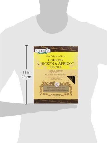 Addiction Country Chicken & Apricot Air-Dried Grain-Free Dog Food – Complete Meal or Topper with Natural Ingredients for Digestive and Skin & Coat Health, 2lb