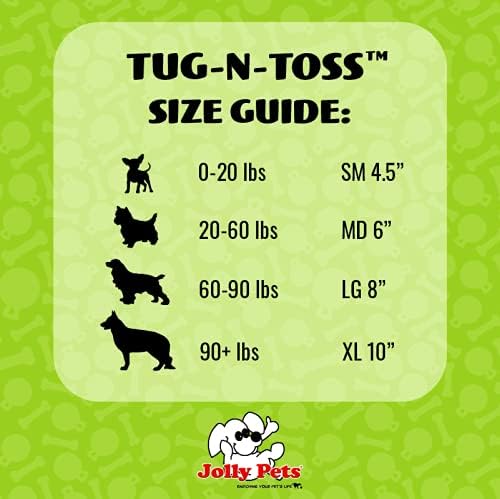 Jolly Pets Tug-n-Toss Heavy Duty Dog Toy Ball with Handle, 10 Inches/X-Large, Blueberry for All Breed Sizes