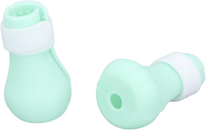 Cat Grooming Boots, Premium Silicone, Green, for Bathing and Scratching Prevention, 4 Pack