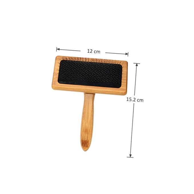 POPETPOP Wooden PET Grooming Comb Design Detangling Tool for Dogs and Cats Bamboo Handle for PET Owners and Grooming
