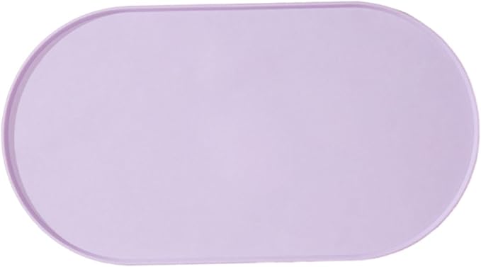 Pet Feeding Dog Food Mat Multifunctional Supplies Anti Slip Silicone Contain Spills Replace Pad Accessories Placemat, Purple