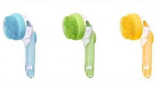 Round pet brush, self-cleaning pet hair brush, hair remover, suitable for cats and dogs,removes dander, dirt and tangles, formassage and grooming(Yellow)