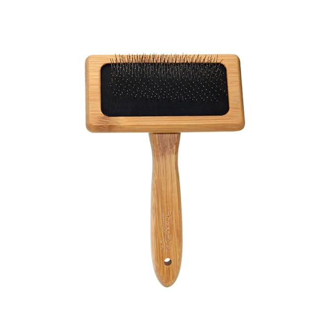 Beaupretty Wooden Pet Grooming Comb with Ergonomic Handle for Dogs and Cats Detangling and Hair Cleaning Tool Premium Skin-friendly Wood Removes Loose Hair Knots Dander and Tangles