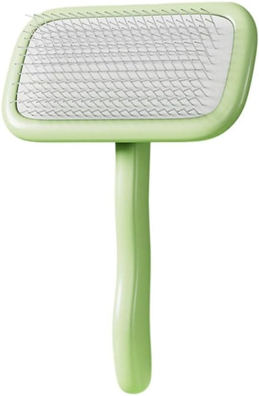 Pet Grooming Brush for Shedding Dog Cat Needle Comb Square-Shaped Deshedding Combs Detangler Grooming Tools for Short Long Hair Remove Tangles Knots - Green L