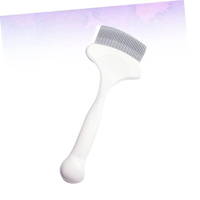 Pet Cleaning Comb Cat Grooming Comb Loosens Hair Knots Safe Abs Material Elastic Pins White