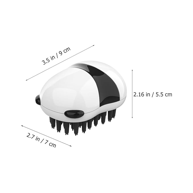 Pet Bath Brush Dog Bath Brush with Panda Design Soft Rubber Bristles for Puppy and Cat Bathing Supplies