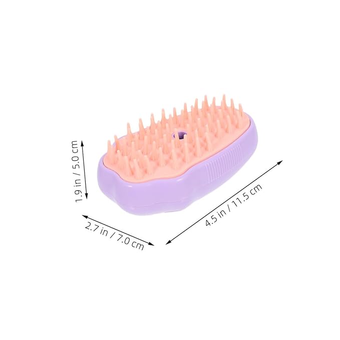 SUPVOX 2pcs Pet Dog Steam Brush Self-cleaning Electric Cat Bath Brush for Grooming Massaging Compact Design for Cats Dogs Versatile Tool