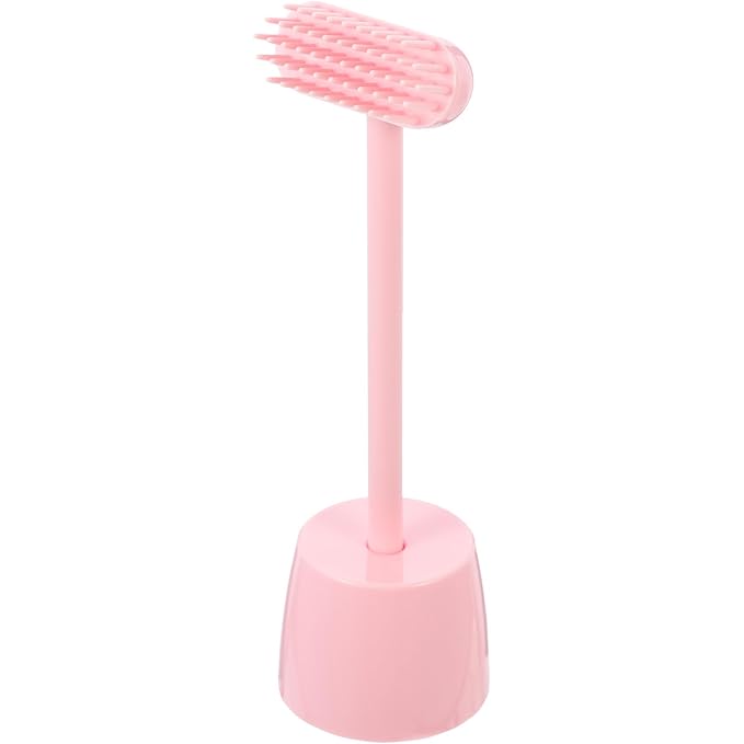 Cat Grooming Brush Pet Cleaning Brush with Massage Function Mini Soft Bristles Pink for Indoor Cats and Kittens