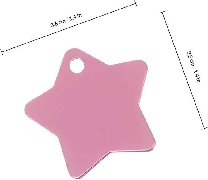 GANAZONO 10pcs Five-Pointed Shape Pet Id Tags Sturdy Metal Dog Collar Address Tags for Cats and Dogs Anti-Lost Pet Supplies Random Color