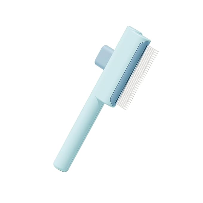 Advanced Pet Deshedding Comb with Massage Tip Quick Releases Button Cats Grooming Brush for Hair Removal Furs Detangling Cats Grooming Tool