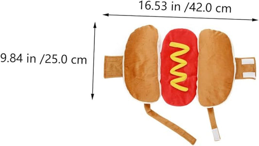HOMSFOU Cute Pet Costume Hamburger Shape Dog Cat Clothing M Size Christmas Pet Supplies Unique Festival Outfit