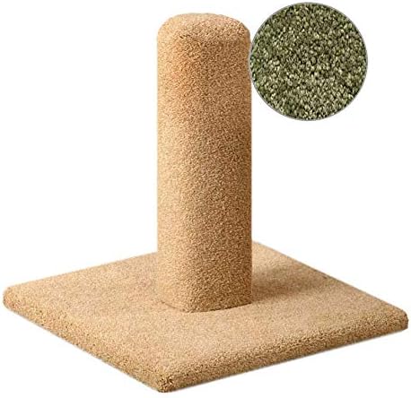 CozyCatFurniture 20, 25 & 30 inches Tall Carpeted Wooden Cat Posts, Green Color, Made in USA (20")