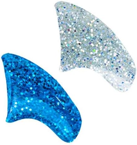 ICY Combo Soft Nail Caps Cats Claws 40pk (20 Silver Holo Glitter - 20 Blue Glitter) Kitten Size