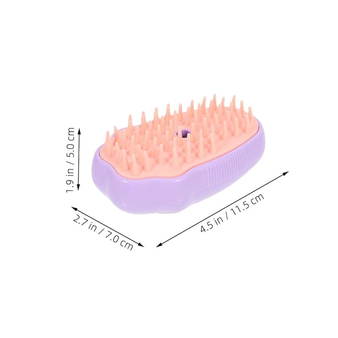 2pcs Steam Cat Grooming Brush Portable Bathing Massage Tool for Dogs and Cats Hair Self-cleaning Design for Pet Owners