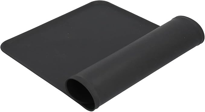 Silicone Non Slip Pet Feeding Bowl Mat for Dogs, Leakproof Dog Placemat for Food and Water, 11.8x18.9in Pet Supplies (Black)