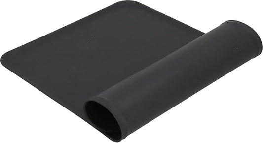 Silicone Non Slip Pet Feeding Bowl Mat for Dogs, Leakproof Dog Placemat for Food and Water, 11.8x18.9in Pet Supplies (Black)