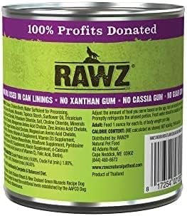 Rawz - in Broth Canned Adult Dog Food (Shredded Chicken in Broth) with New Zealand Green Mussels - 12 Cans -10 OZ Cans (Chicken Breast&Mussels-Shredded)