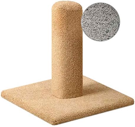 CozyCatFurniture 20, 25 & 30 inch Gray Carpet Cat Scratching Posts, Made in USA with Solid Wood Poles (20")