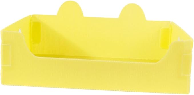 Cat Travel Toilet Large Capacity Open Litter Pan Potty for Indoor Cats Adorable Funny Design- Yellow