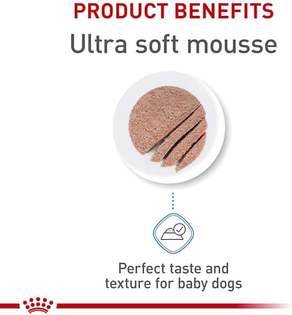 Royal Canin Size Health Nutrition Mother & Babydog Starter Ultra Soft Mousse in Sauce Dog Food, 5.1 oz., Case of 24