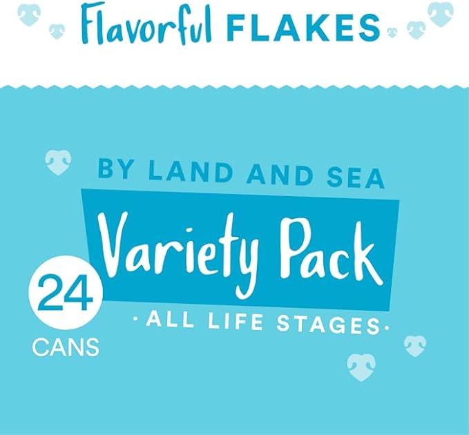 WholeHearted Grain Free by Land and Sea Flaked Wet Cat Food Variety Pack for All Life Stages 2.8 oz. Count of 24