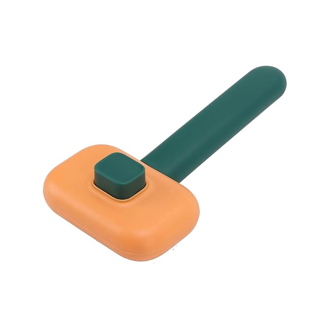 Zerodis Cat Brush, Comfortable Cat Grooming Tool, SelfCleaning MultiFunction Brush, Remove Floating Hair, Perfect for Lovers (Orange Green)