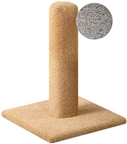 CozyCatFurniture 20, 25 & 30 inch Gray Carpet Cat Scratching Posts, Made in USA with Solid Wood Poles (25")