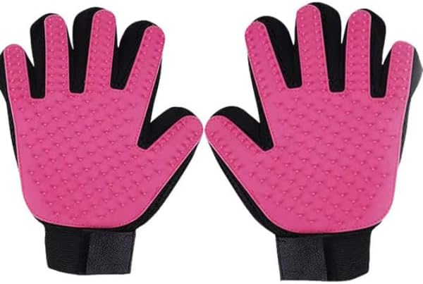 Pet Grooming Gloves (Pink)