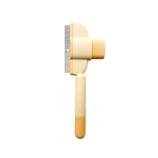 Knotting Comb Pet Hair Remover Self-Cleaning Dog Cleaning Tools Supplies Grooming Fine-toothed(Yellow)