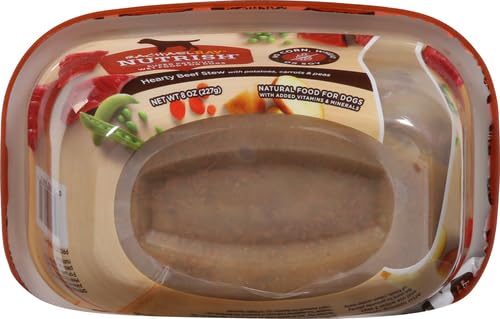 Rachael Ray Nutrish Premium Natural Wet Dog Food, Hearty Beef Stew Recipe, 8 Ounce Tub (Pack of 4)