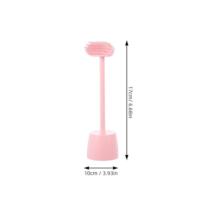 Artibetter Cat Grooming Brush Massage Scratcher Pink Mini Pet Hair Removal Brush for Cats and Puppies, Interactive Fur Cleaning Tool for Home Use