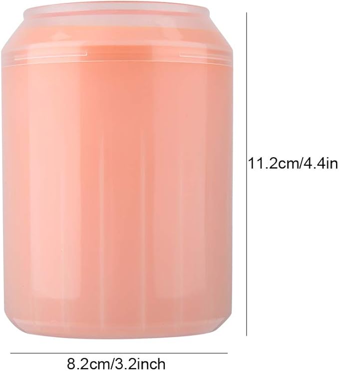 Portable Pet Paws Cleanseing Cup, Multifunctional Grooming Tool for Cats and Dogs, Rubber Silicunique, Easy to Cleanse and Use (Orange)