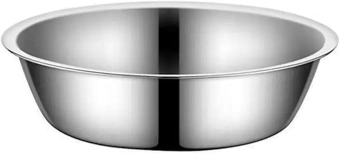 Pet Supplies Large Capacity Dog Bowl Non-Rust Stainless Steel Cat Water Feeder Bowls Silver Pet Food Container Kitten(Size S)