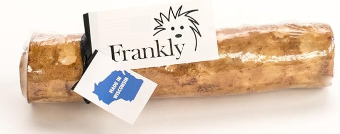 Frankly Original Pet - Peanut Butter Flavored Mega Beef Roll for Dogs - High Protein Collegen Packed - Rawhide Free! - Made in The U.S.A. - 12" Roll (Mega PB)