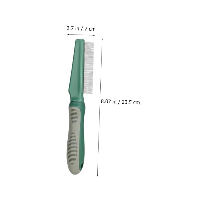 Ergonomic Dog Grooming Comb Fine Teeth Cat Comb for Matted Fur Removal Pet Grooming Supplies and Metal Materials Fine Teeth