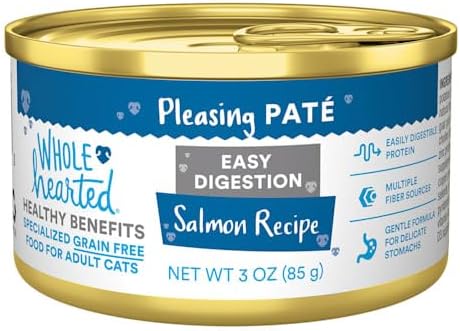 WholeHearted Easy Digestion Salmon Recipe Adult Wet Cat Food, 3 oz. Case of 24