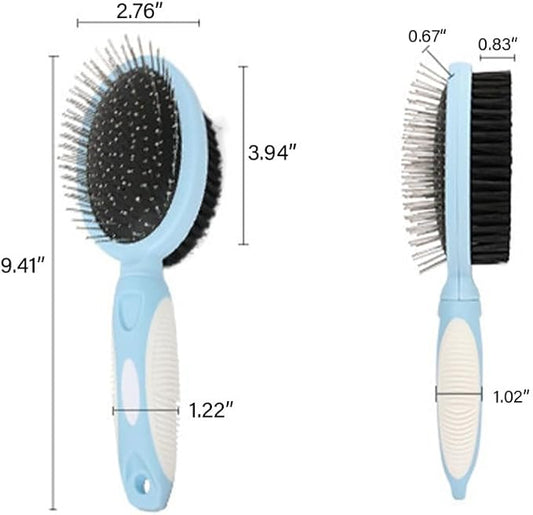 Dog Cat Comb Double-Sided Steel Needle Combs Pet Grooming Combs Brush for Short Long Hair Dematting Comb Pet Supplies Dematting Tools - Green