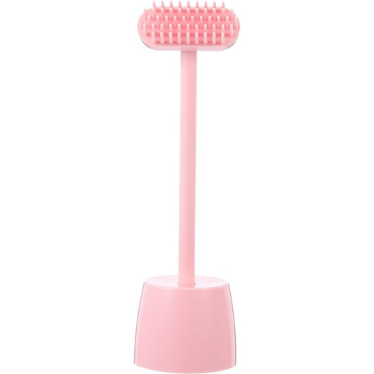 Mobestech Cat Scratch Brush and Pet Massage Grooming Brush for Cats and Dogs Sturdy Self-cleaning Tool for Removing Fur and Massaging Pets