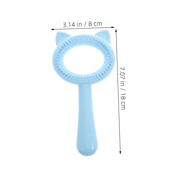 TOYANDONA 2PCS Double-Sided PET Grooming Brush Cat Ear Design PET Hair Removal Comb for Dogs and Cats Multi-Functional Deshedding Tool for Long and Short Hair