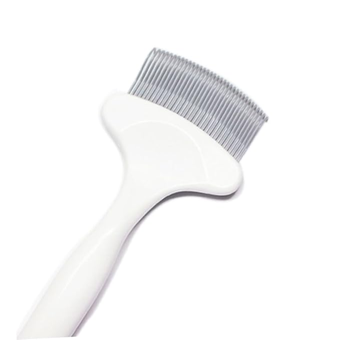 Cat Hair Comb Grooming Tool with Elastic Pins for Cleaning Easily Removes Tangles Knots and Loose Hair for Cat Grooming White