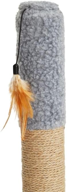 EveryYay by Petco Essentials Scratchin' The Surface Post with Scratcher Cat Toy, Grey, 26"