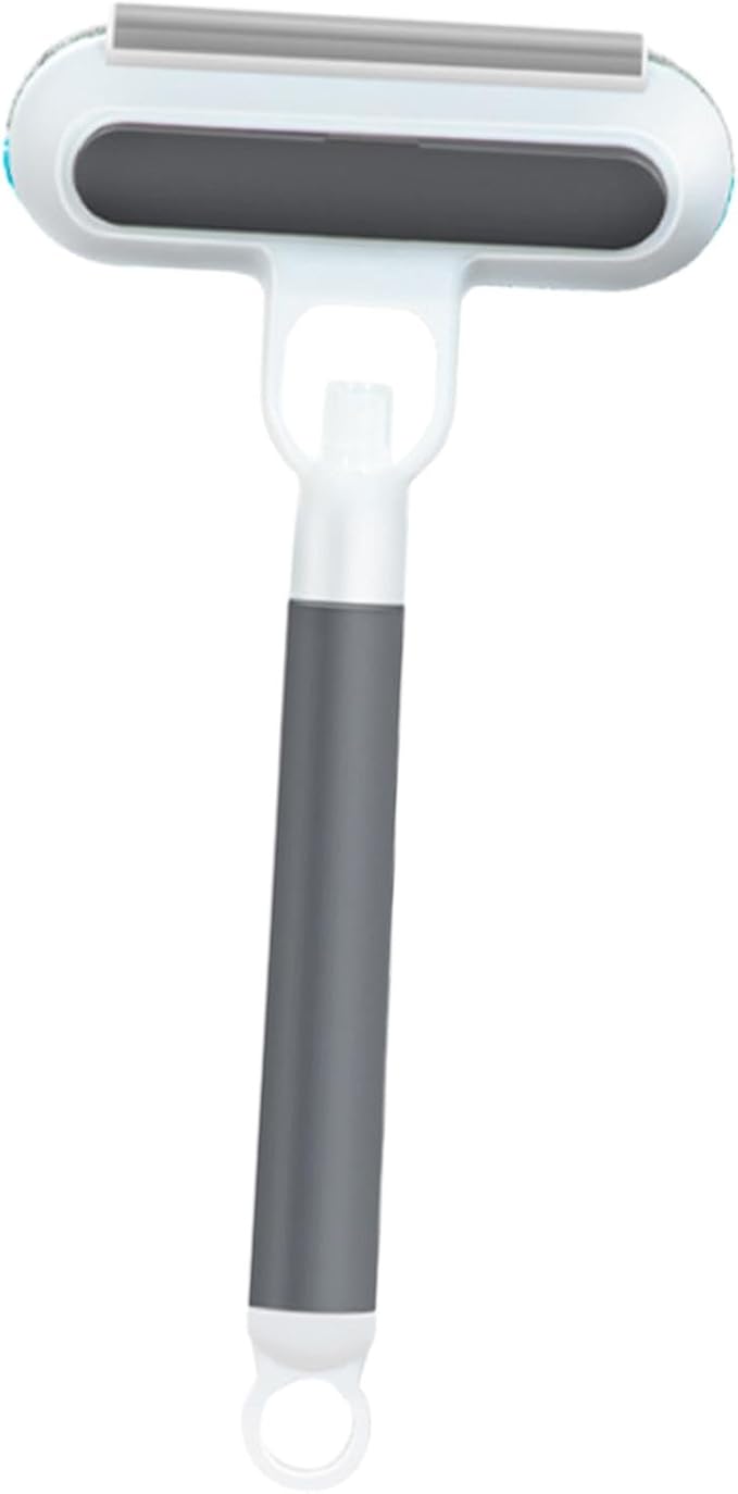 Pet Hair Removal Brush Glass with Cleaning Brush Multipurpose Shedding Tool Pet Grooming Tool for Doors Laundry Glass, Gray
