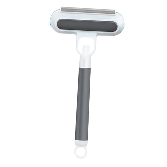 Pet Hair Removal Brush Glass Washable 3 in 1 Lightweight Cat Hair Remover Grooming Brush for Indoor Bedding Doors, Gray