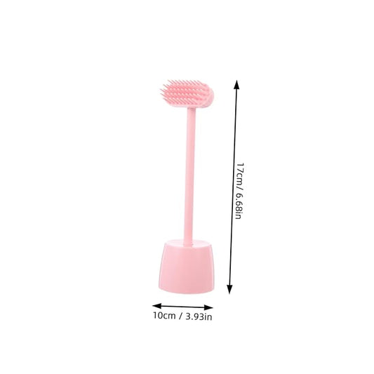 Scratch Brush for Cats Pet Massage Grooming Tool for Loose Hair Removal Convenient Corner Mounting Safe Odorless Cat Supplies Creative Design