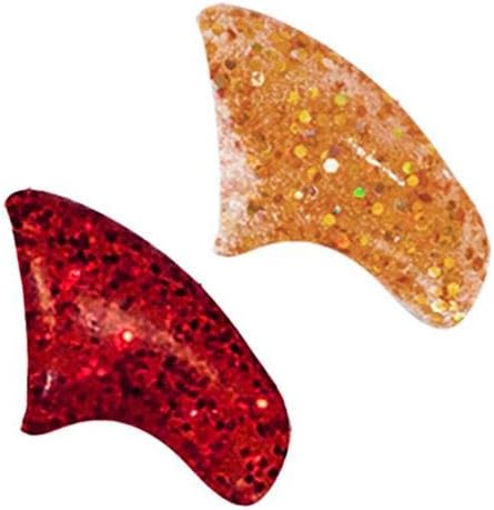 Jolly Combo Soft Nail Caps Cats Claws 40pk (20 Gold Holo Glitter - 20 Red Glitter) Large Size