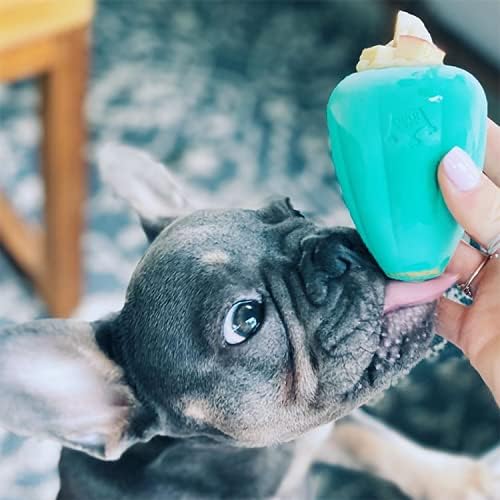 Chew King by Mammoth Premium Treat Dispensing Dog Toy, Durable Natural Rubber Chew Toy, Safety Air Vent, Interactive Enrichment Toy for Aggressive Chewers, XL Pack of 2- Teal