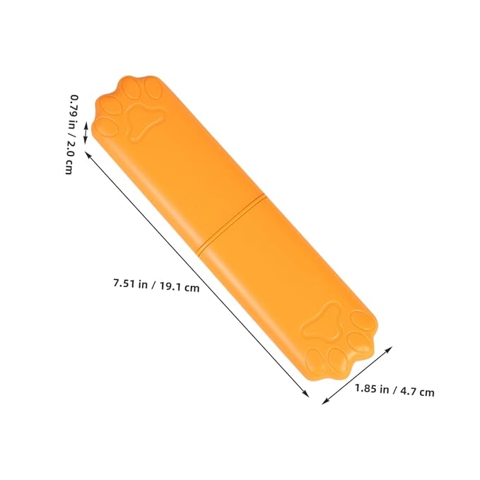 Cabilock Pet Comb for Cats and Dogs, Dematting Shedding Brush with Fine Teeth, Orange Plastic Grooming Hair Removal Tool for Small to Medium Pets