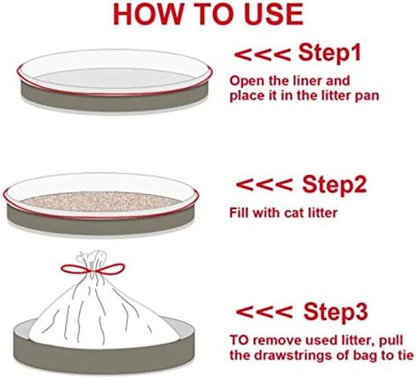 10pcs Cat Litter Box Liners large with Drawstrings Scratch Resistant Bags（36 x 19 inches），Suitable for Home and Office