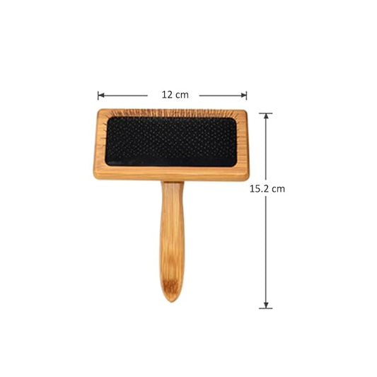 Toyvian Wooden Pet Grooming Comb with Airbag Cushion, and Wood Material, Large 15.2×12cm Detangling Tool for Dog and Cat Hair Cleaning and Shedding Removal